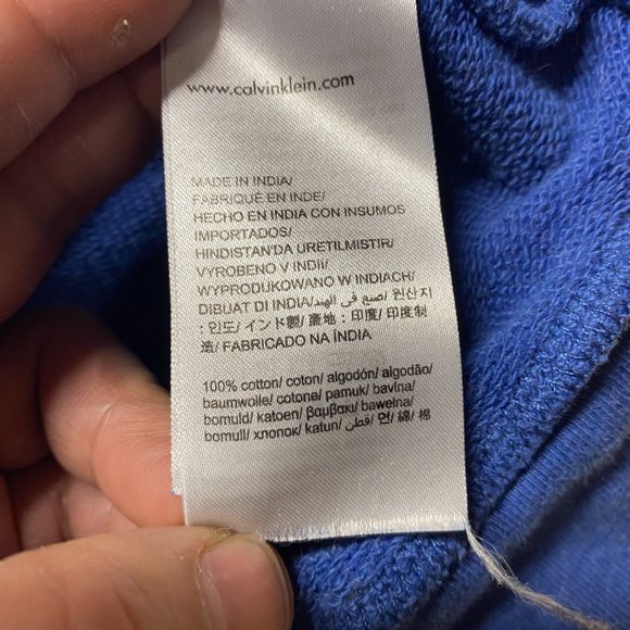 Calvin Klein Jeans Sweater Women Small S Blue Pullover Sweater Spell Out Ladies - Picture 6 of 11